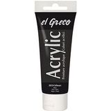 El Greco Acrylic Tube schwarz,75 ml Künstlerfarben - Kreul