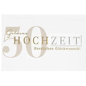 A Goldhochzeit Gl&#252;ckwunschkarte mit Umschlag Gold Herzlichen Gl&#252;ckwunsch