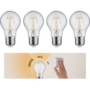 Paulmann set van 4 stuks - 5W heldere ledlamp - E27 - 3 step dimbaar
