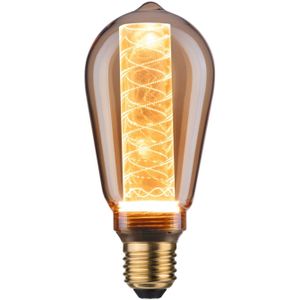 Paulmann 28598 LED-lamp ST64 Inner Glow 4 W retro gloeilamp goud met binnenlamp glas 1800 K goud licht E27