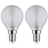 Paulmann - 28638 LED Lamp - Druppel - Mat - E14 - Warmwit Licht - 2x3W