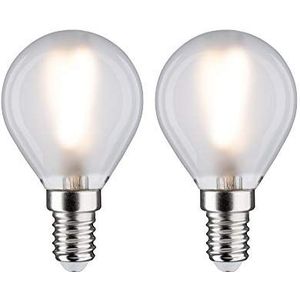 Paulmann - 28638 LED Lamp - Druppel - Mat - E14 - Warmwit Licht - 2x3W