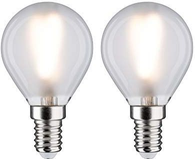 Paulmann - 28638 LED Lamp - Druppel - Mat - E14 - Warmwit Licht - 2x3W