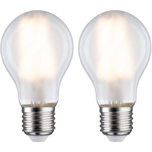 Paulmann 28642 LED-lamp Energielabel E (A - G) E27 7 W Warmwit (Ø x h) 60 mm x 106 mm 2 stuk(s)
