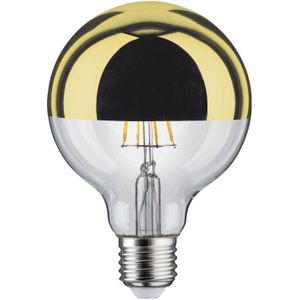 Paulmann 28675 G95 6W LED gloeidraad lamp met gouden hoofdspiegel 2700K warm wit dimbaar E27