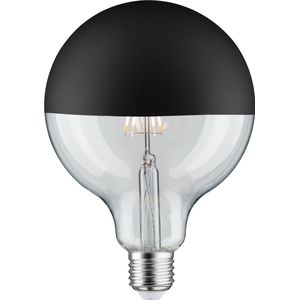 Paulmann G125-6W LED-gloeidraad lamp hoofdspiegel mat zwart 2700K warm wit dimbaar E27