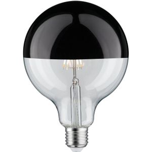 Paulmann 28680 LED lamp filament G125 6W verlichtingsmiddel kopspiegel zwart chroom 2700 K warmwit dimbaar E27