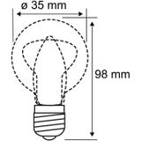 Paulmann 28705 LED lamp filament kaars 4,7W verlichtingsmiddel dimbaar goud 2500 K goudlicht E14