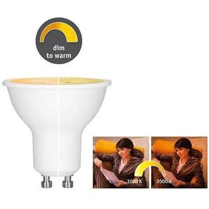 Paulmann 28735 LED lamp reflector 6W verlichtingsmiddel Dim to warm reflectorlamp dimbaar wit lichtkleur verstelbaar 1800 K - 2700 K 350 lm GU10,1 stuk(1er-pakket)