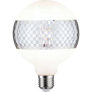 Paulmann 28742 LED lamp G125 globe 4,5W dimbaar verlichtingsmiddel ringspiegel zilver efficiënt licht glas goudlicht 2600 K E27