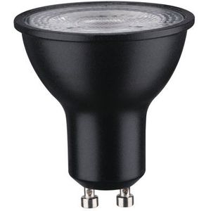 Paulmann LED reflector lamp RAL9004 7W dimbaar mat zwart efficiënt licht warm wit 2700K GU10 28751