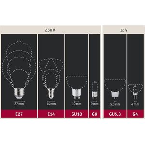 LED Lamp SHAPE G125 E27/4W/230V 2700K - Paulmann 28765