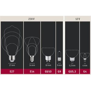 Paulmann 28769 LED lamp Inner Shape G95 globe 4W dimbaar verlichtingsmiddel goud efficiënt licht warmwit 2700 K E27