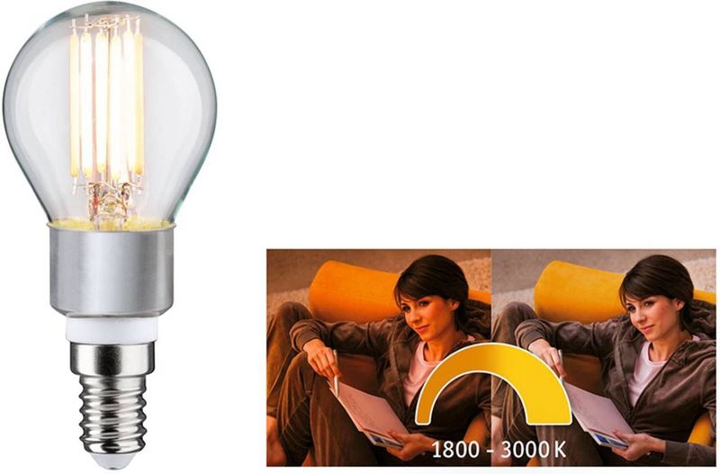 Paulmann - Filament-Kogellamp - Warmwit Licht - 5 Watt - Eye Friendly