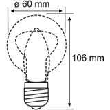 Paulmann LED standaard filament lamp 9 Watt neutraal wit dimbaar spaarlamp mat 4000K E27 9W 28815