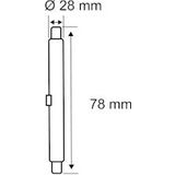 Standard 230V LED Stab R7s 1055lm 9W 2700K Klar