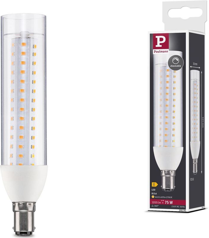Paulmann - Kolflamp - Warmwit - 9,5W - Dimbaar - Eye Friendly