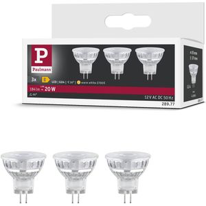 Paulmann - LED-Reflector - 2700K - GU4 - Pak van 3