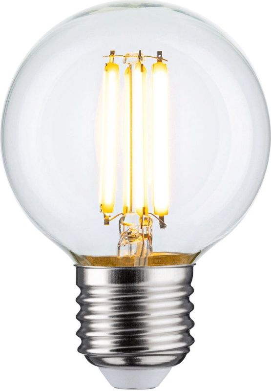 Paulmann - Filament LED Globe G60 E27 806lm 7W 2700K Dimbaar - Wit Glas