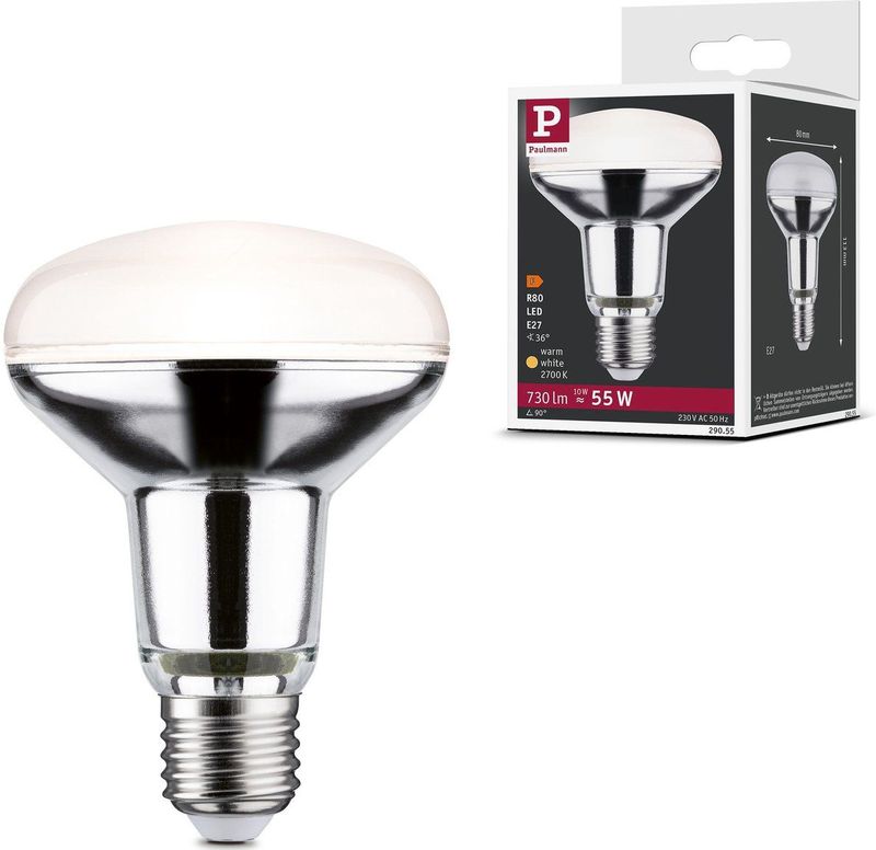 Paulmann - R80 - Reflectorlamp - 10W - 2700K - E27