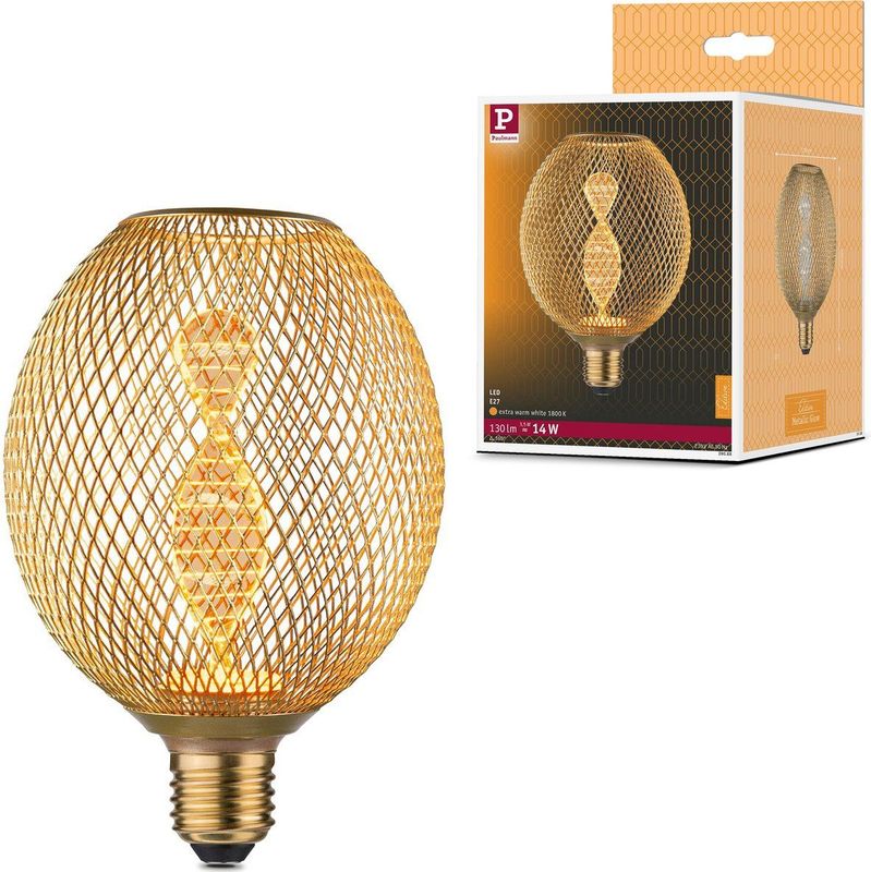 Metallic Glow - LED Globe - E27 - 130lm - 3,5W - 1800K - Messing