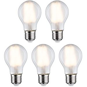 Paulmann 29090 Filament 230 V LED voorruit E27 pak van 5 5 x 7 W 5 x 806 lm 60 mm mat glas 2700 K - warm wit