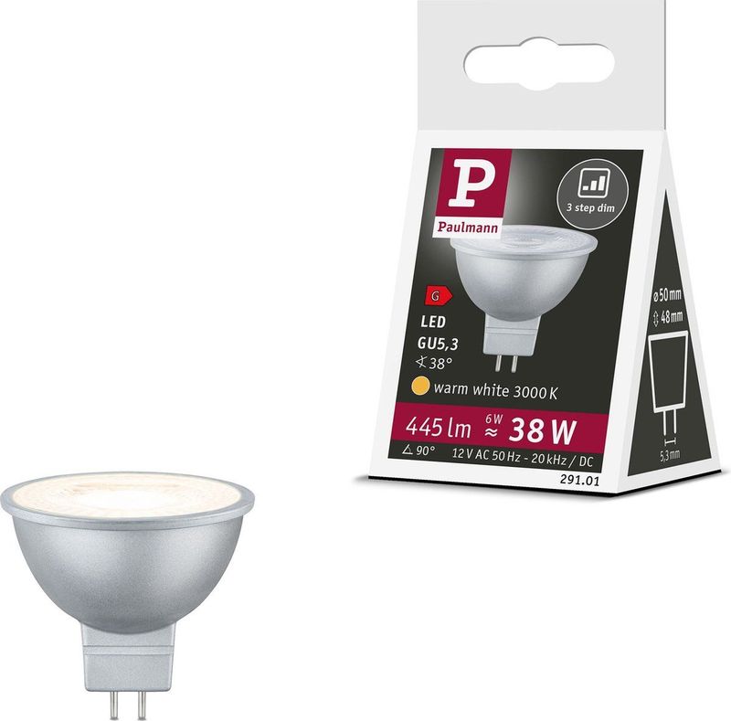 Paulmann - Lichteffect - Dimbare Reflector - GU5,3 Fitting - Warmwit Licht