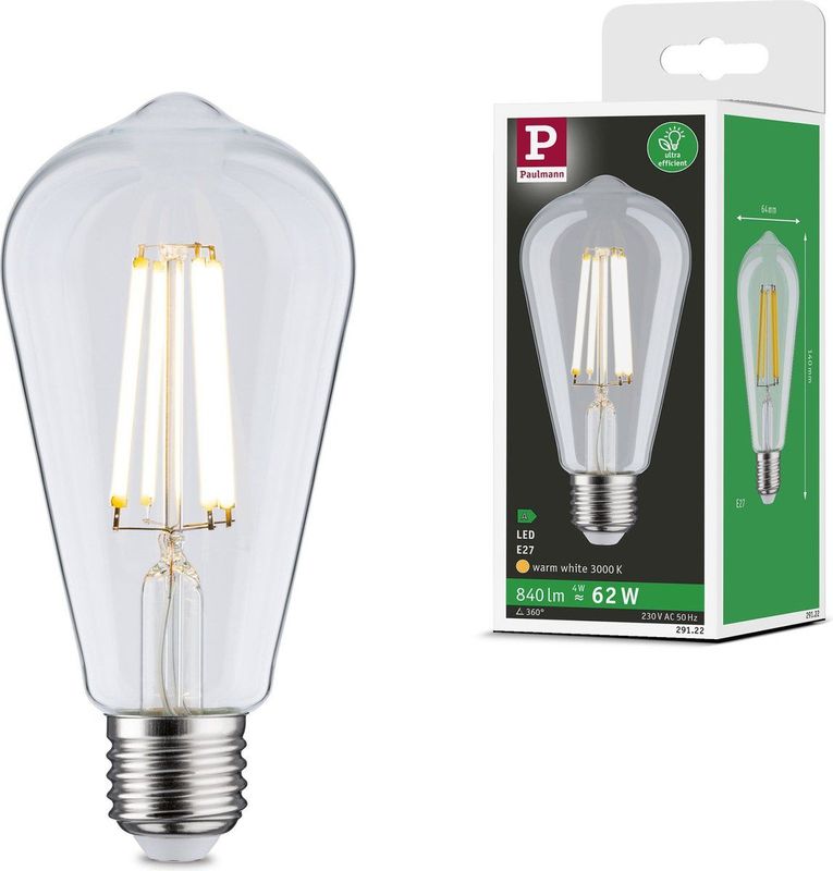 Paulmann - Filament Kolflamp - Warmwit - 4W - E27