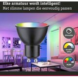 Paulmann - LED Reflector - Zwart Mat - GU10 Fitting - 4,8W - 350lm