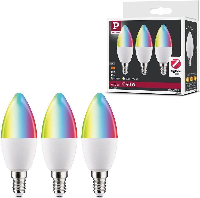 Paulmann - LED Lamp - Set van 3 - RGBW+ - 3x5W - E14