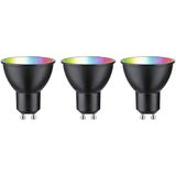 LED Reflector - Zwart Mat - Set van 3 - 3x4,8W - 350lm