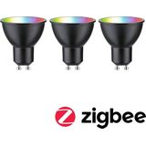 LED Reflector - Zwart Mat - Set van 3 - 3x4,8W - 350lm