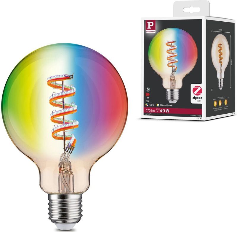 Zigbee 3.0 Filament Globe G95 - 470 lm - E27 - RGBW