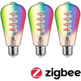 Zigbee - Filamentlampen - 3-Pack - RGBW - E27 - 470 lm