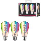 Zigbee - Filamentlampen - 3-Pack - RGBW - E27 - 470 lm