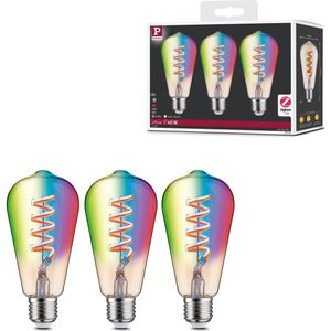 Zigbee - Filamentlampen - 3-Pack - RGBW - E27 - 470 lm
