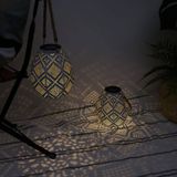 Pauleen Sunshine Diamond 48182 Solar lantaarn voor balkon of tuin, wit, buitenverlichting, metaal, 3000 K