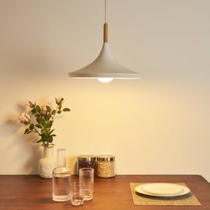 Pauleen Hanglamp Pure Shine max. 20 W, wit, hout, metaal, hout E27, 48184