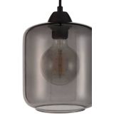 Pauleen 48189 Magic Glamour hanglamp max. 20 watt rookglas, zwart glas, metaal E27