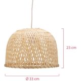 Pauleen Woody Pearl 48201 hanglamp van bamboe, 20 W, wit