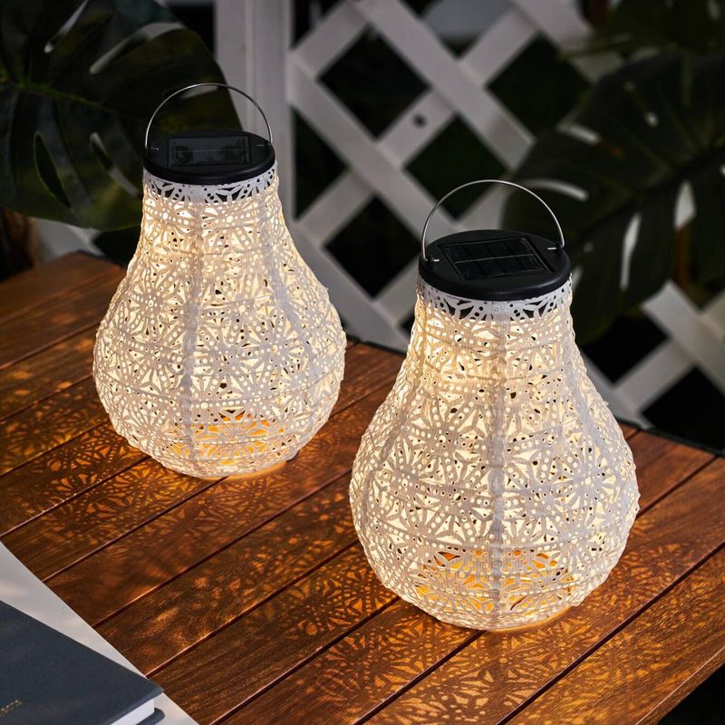 Pauleen 48303 LED-lantaarn op zonne-energie Sunshine Blaze wit IP44 lamp op zonne-energie