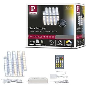 Paulmann 70531 MaxLED 1000 LED strip tunable white basisset IP44 17W 1020lm/m dimbaar 1,5m zilver kunststof 108LEDs/m