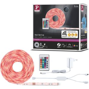 Paulmann - SimpLED Strip Set - 5m - RGB - LED Strip - Wit - Inclusief Voeding