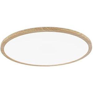 Paulmann 71034 LED paneel Atria Shine plafondlamp met backlight rond IP44 22W 2300lm 420mm houtlook kunststof 4000K badkamerlamp