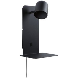 Paulmann Malena USB wandspot met legbord, zwart