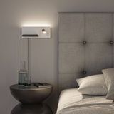 Serra - LED Leeslamp - Zwart - USB Poort - Dimbare Achtergrondverlichting