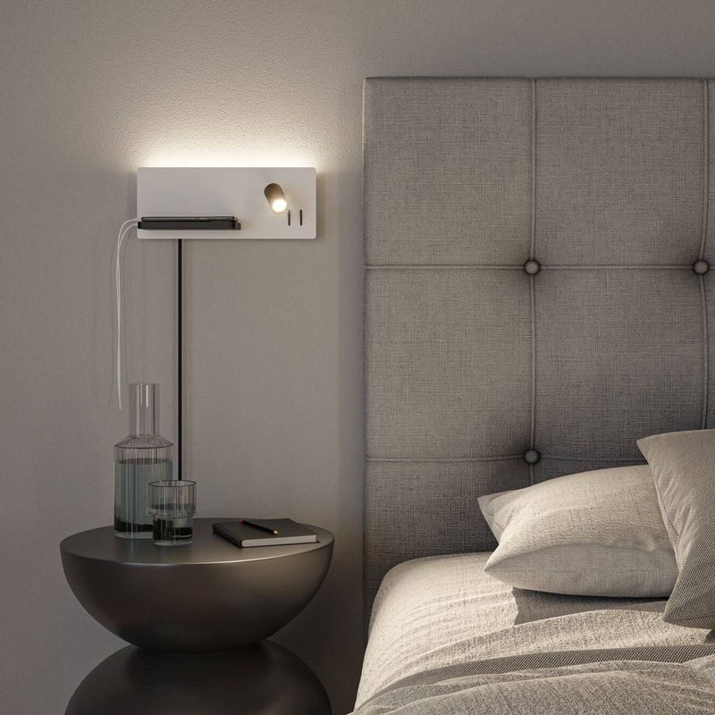 Serra - LED Leeslamp - Zwart - USB Poort - Dimbare Achtergrondverlichting