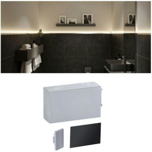 Paulmann 78407 LumiTiles toebehoren profiel Top afdekking 4,5cm telegrijs spatwaterbescherming kunststof verlichtingssysteem