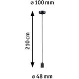 Paulmann 78432 hanglamp Neordic Tilla zonder verlichtingsmiddel max. 60 watt hanglamp zwart metaal E27