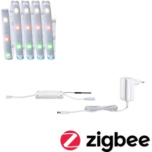 Paulmann 78865 MaxLED 250 LED Strip Smart Home Zigbee 1,5m IP44 9W 300 lm 30LEDs/m RGBW+ 24VA dimbaar zilver kunststof